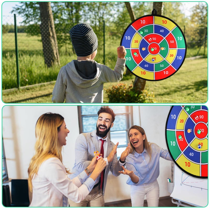 FINENIC Toys Gifts for Kids Boys Daughter Son Birthday 29" Large Dart Board for Kids, Double-Sided Kids Dart Board with Sticky Balls, Indoor Sports & Outdoors Fun Party Play Games Toys - Image 3