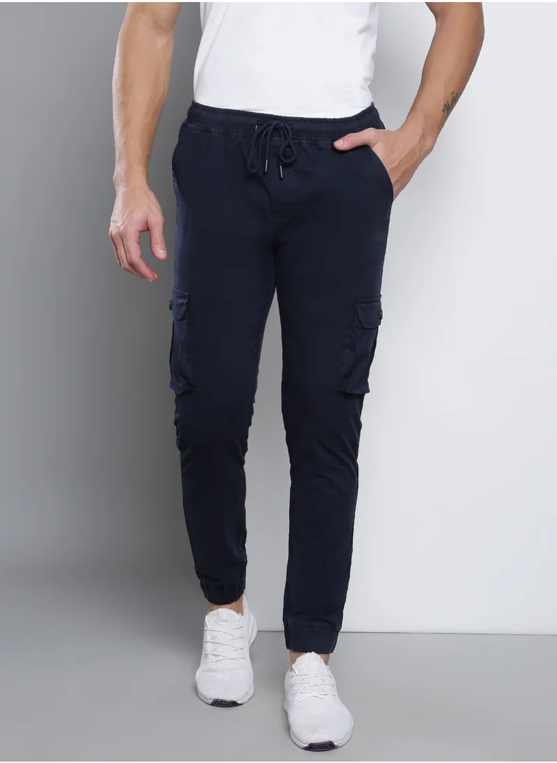 Dennis Lingo Men's Navy Tapered Fit Cargo Joggers