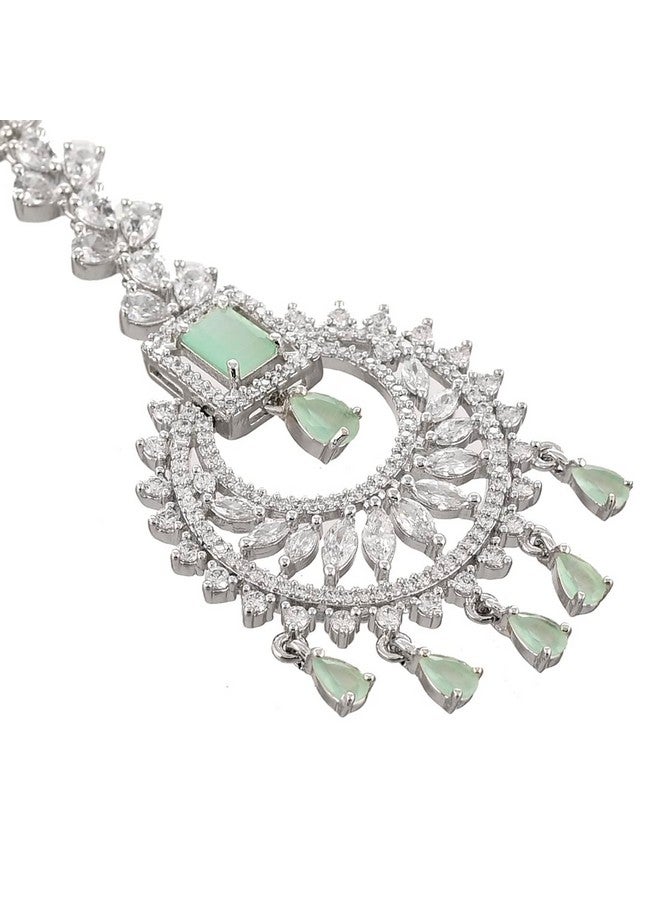 VOYLLA CZ Elegance Emerald Cut CZ Maang Tika - Image 3