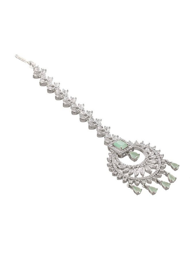 VOYLLA CZ Elegance Emerald Cut CZ Maang Tika - Image 2