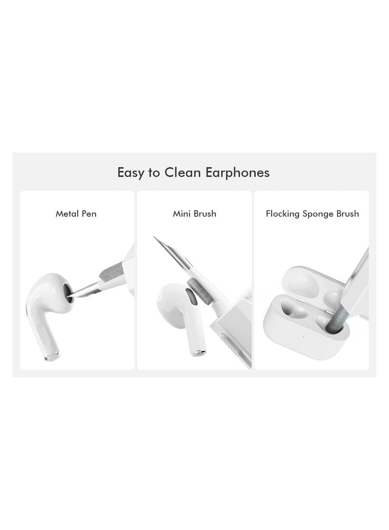 8 in 1 Keyboard Cleaning kit, Cleaner for Airpods, Earbuds, Headset, Laptop Cleaner with Brush Portable Electronics Keyboard Cleaning Tools, Cleaner Keycap Puller Kit (White)  - Image 3