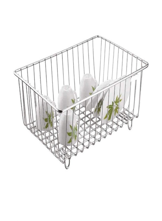 2heet HEET Plateform Basket Utensils Drainer Stainless Steel Dish Drainer Basket for Kitchen/Dish Drying Stand/Plate Rack - Image 1