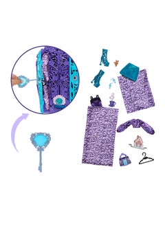 MONSTER HIGH Garden Mysteries Twyla with Reveal Closet & 19+ Tea Party Surprises like Clothes, Skulltimate Secrets Doll & Accessories Set  - Image 4