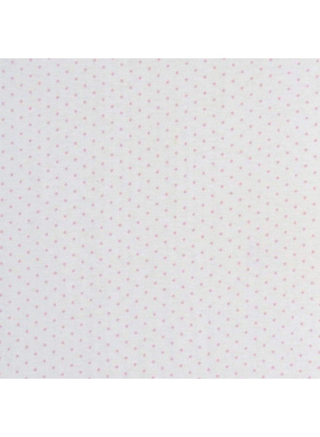 SHEETWORLD.COM SheetWorld Baby Fitted Bassinet Sheet 15 x 33 inches, 100% Cotton Jersey Hypoallergenic Sheet, Unisex Boy Girl, Pink Pindot, Made in USA - Image 2