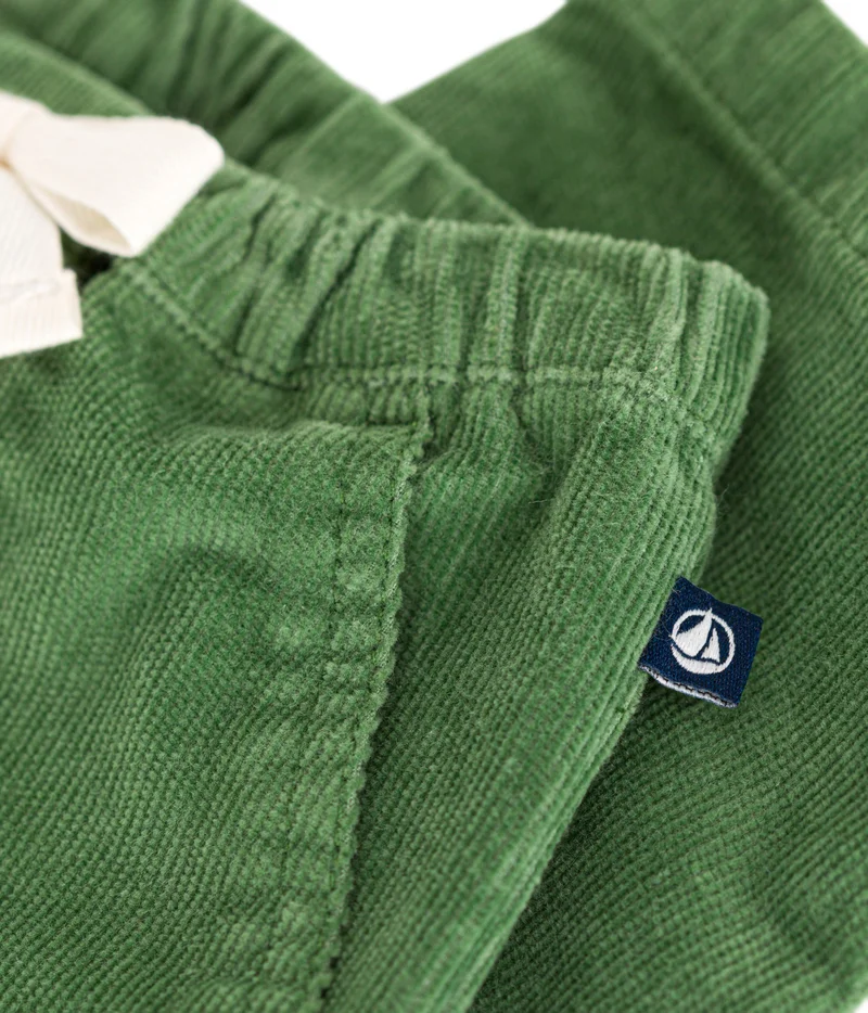 Petit Bateau Babies' velour trousers