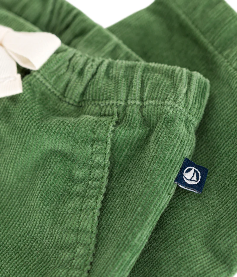 Petit Bateau Babies' velour trousers