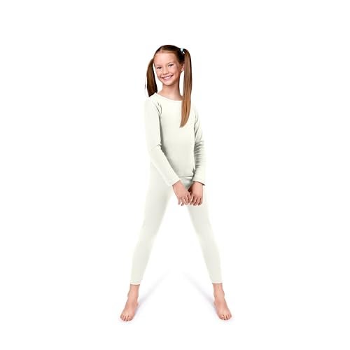 Rocky Thermal Underwear Kids Girls Thermal Underwear Set Long Johns kid Thermals Kid Base Layer kids thermals top bottom set Winter Clothes Shirt Pants Ski/Extreme Cold (White, Medium) - Image 1