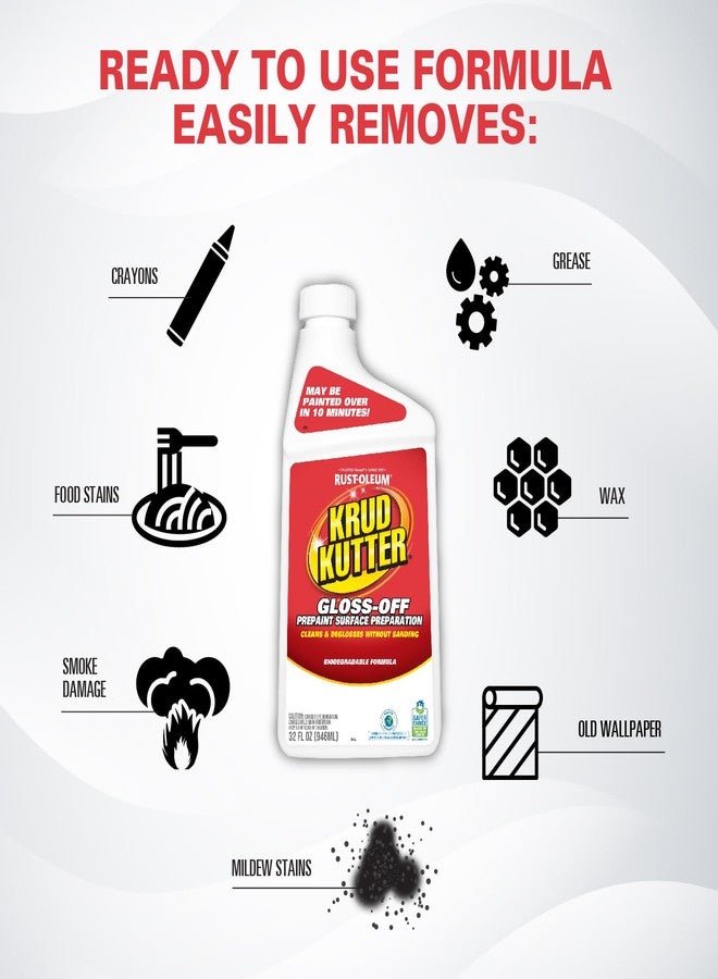 Krud Kutter GO326 Gloss Off Prepaint Surface Preparation Cleaner, 32 oz - Image 5