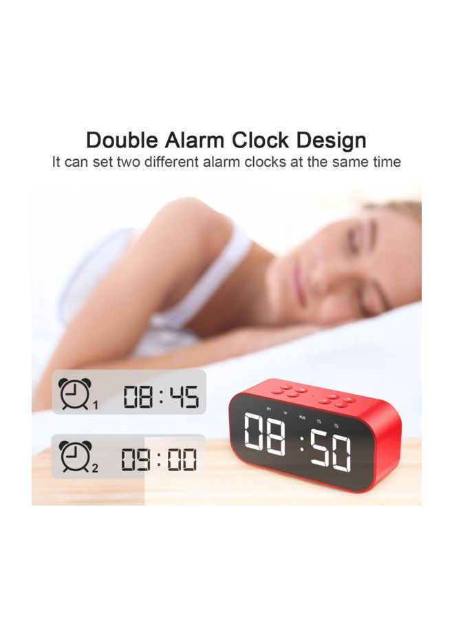 NIBEMINENT Portable Bluetooth Speaker Red - Image 2