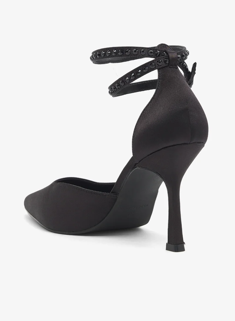 RAID Satin Pointed Toe Pumps