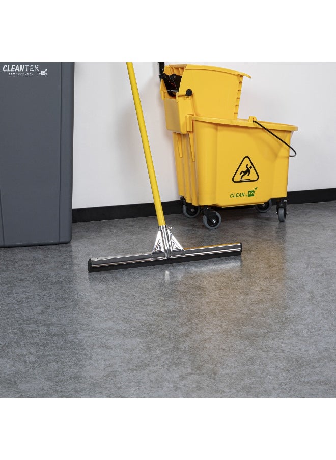 Restaurantware RW Clean 21.5 Inch Floor Squeegee, 1 Heavy-Duty Squeegee Head Replacement - Handle Sold Separately, Large, Stainless Steel Garage Squeegee, Foam Blade, For All Types Of Floors  - Image 4