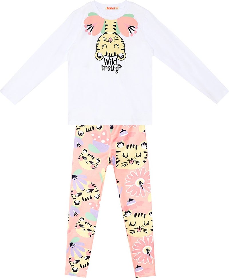 Denokids Fancy Leo Girl T-Shirt Tights Set  - Image 2