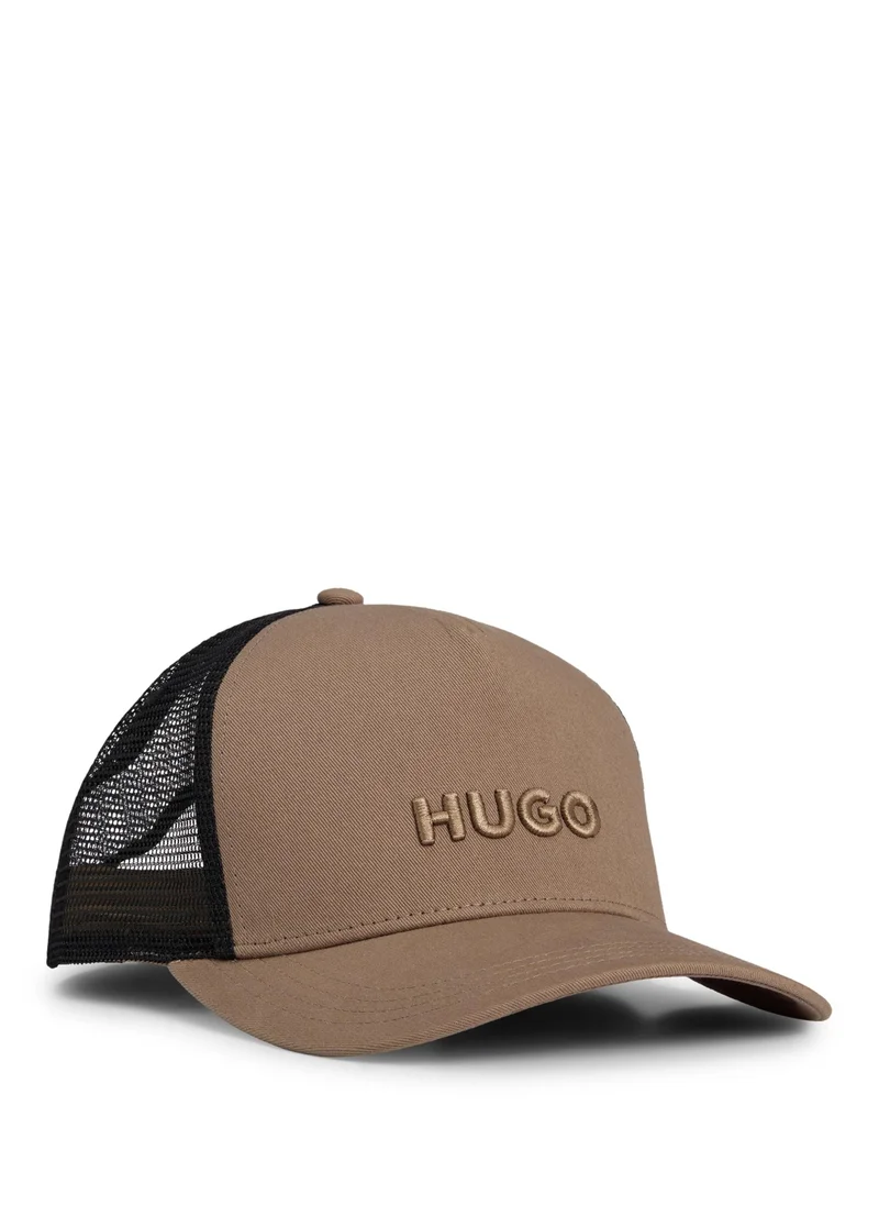 HUGO Cotton-twill cap with mesh panels