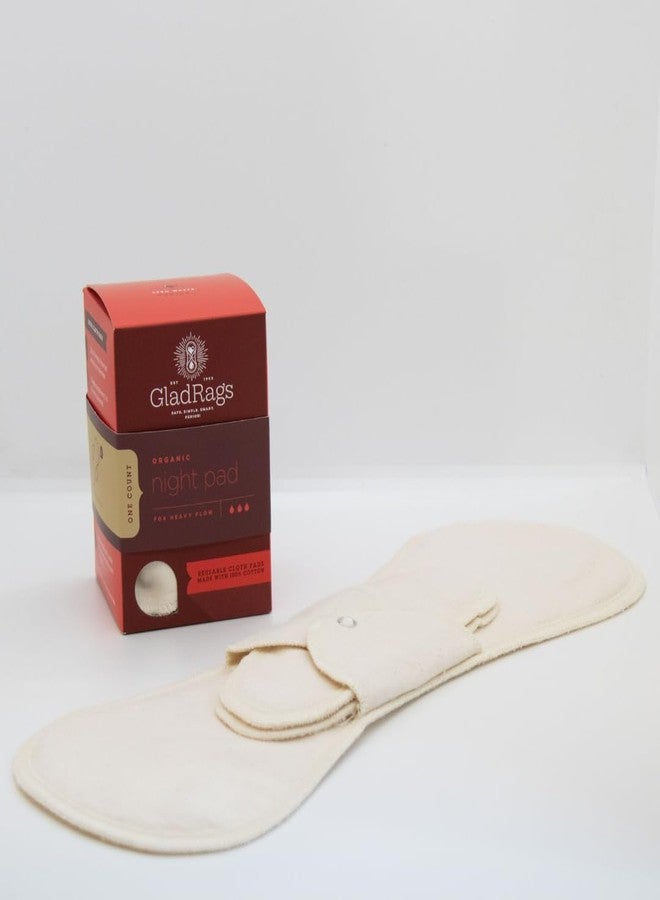 GladRags Night Pad Made with Organically Grown Cotton, Natural - Image 2