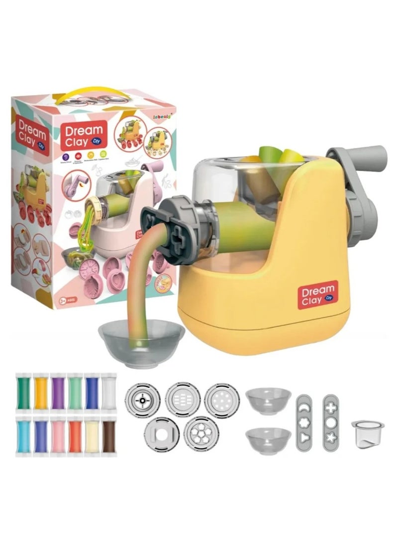 Toy Box Kids Noodle Machine Dough Kit, Color Dough Kitchen Creations Set, Fun Safe Playdough Sets Creative Play Kitchen Creations Tools