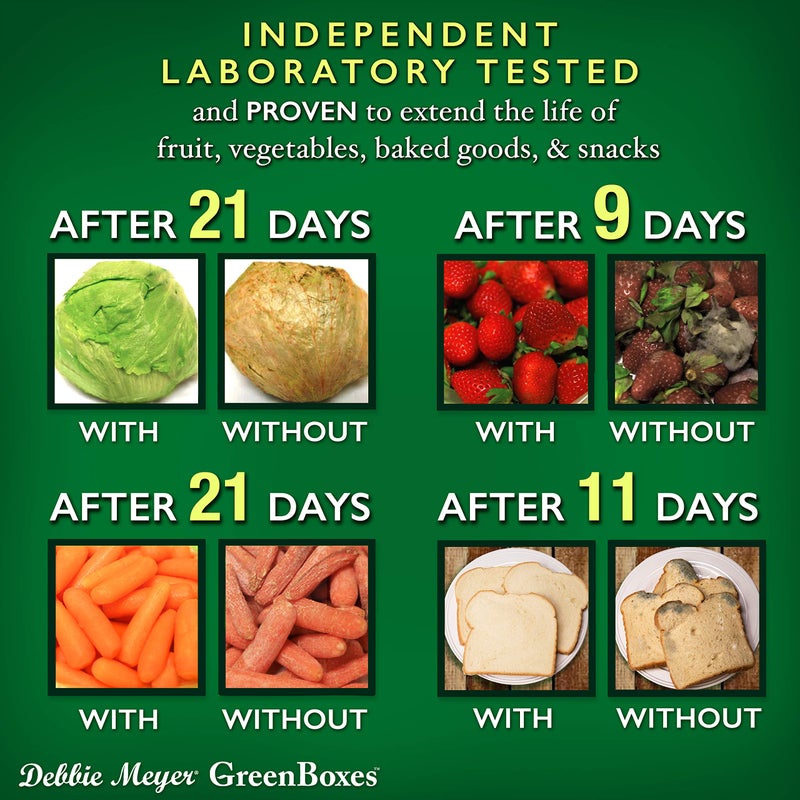 Debbie Meyer GreenBoxes â€“ BreadBox keeps Baked Goods, Snacks, Fruits, and Vegetables Fresh Longer, Reusable, BPA Free, Made in USA - Image 5