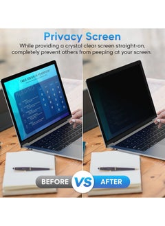 erorex Laptop Privacy Screen 14 Inch for Lenovo/HP Envy/Dell/Acer/Asus/Thinkpad, 16:9 Aspect Removable Anti Glare Blue Light Privacy Screen Filter, Computer Monitor Security Shield 14 In  - Image 5