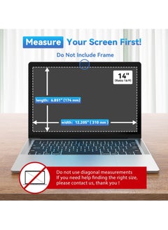 erorex Laptop Privacy Screen 14 Inch for Lenovo/HP Envy/Dell/Acer/Asus/Thinkpad, 16:9 Aspect Removable Anti Glare Blue Light Privacy Screen Filter, Computer Monitor Security Shield 14 In  - Image 4