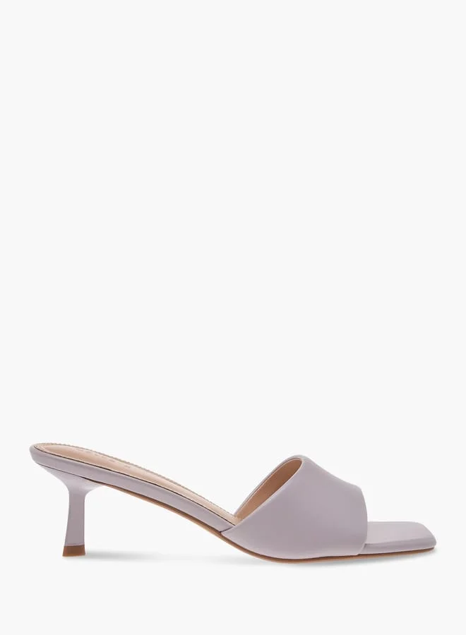 Celeste Women's Solid Slip-On Sandals with Stiletto Heels
