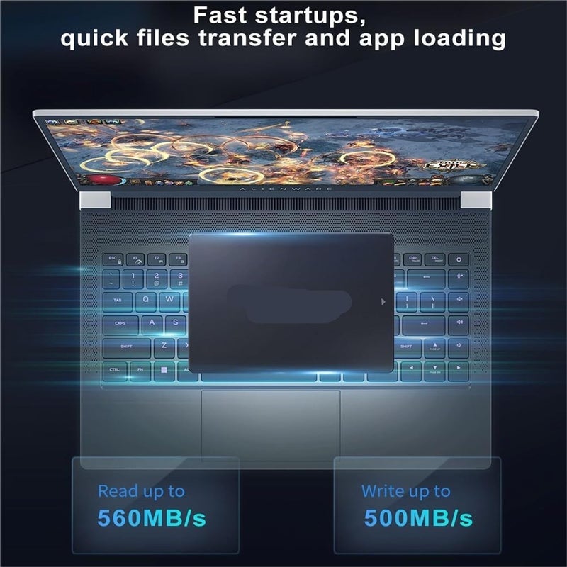 Compatible for X12 2.5 Inch SATA 3 SSD, 256GB 512GB 1TB 2TB, Internal Solid State Disk for PS4, Laptop and Desktop PC(512GB) - Image 3