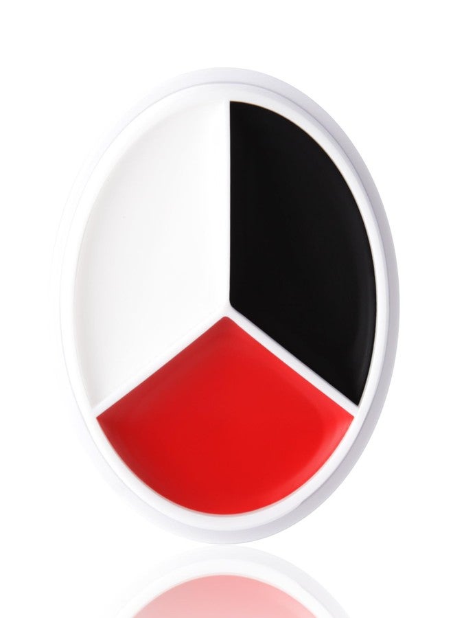 ميكولي عجلة مكياج مهرج الهالوين من ميكولي، طلاء وجه وجسم كريمي أبيض أسود أحمر، قابل للمزج، مناسب لشخصيات الشيطان والقوطي والجوكر والزومبي ومصاصي الدماء والهياكل العظمية، لوحة مكياج مؤثرات خاصة بثلاثة ألوان، 12 غرام/0.42 أونصة - Image 1