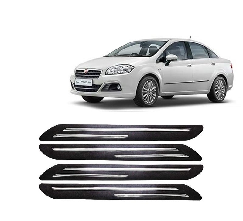 Car Bumper Guard for Fiat Linea (2007-2019) - (Chrome Strip)