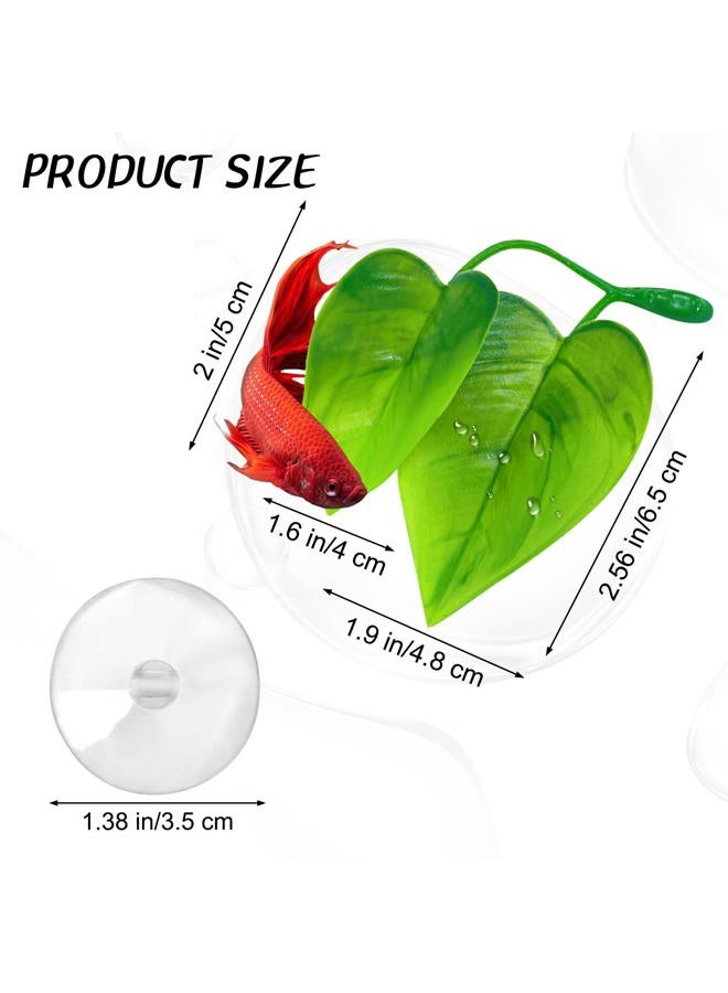 URATOT 4 Pack Betta Fish Leaf Pad Simulating The Natural Habitat for Betta Spawning Grounds Breeding Resting Bed - Image 2