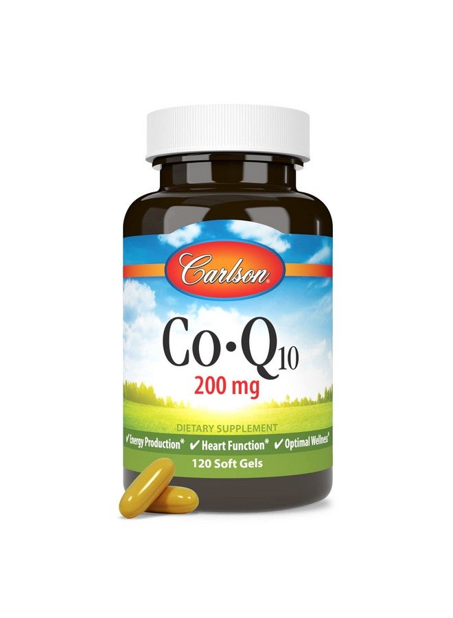 Carlson - Co-Q10, Co-Enzyme Q10, 200 mg, Energy Production & Heart Function, 120 Softgels - Image 5
