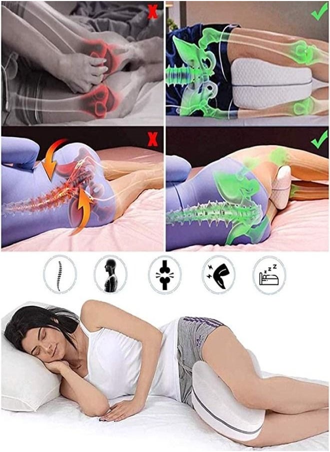 HTC - Leg And Knee Support Memory Foam Comfort Pillow - Image 1
