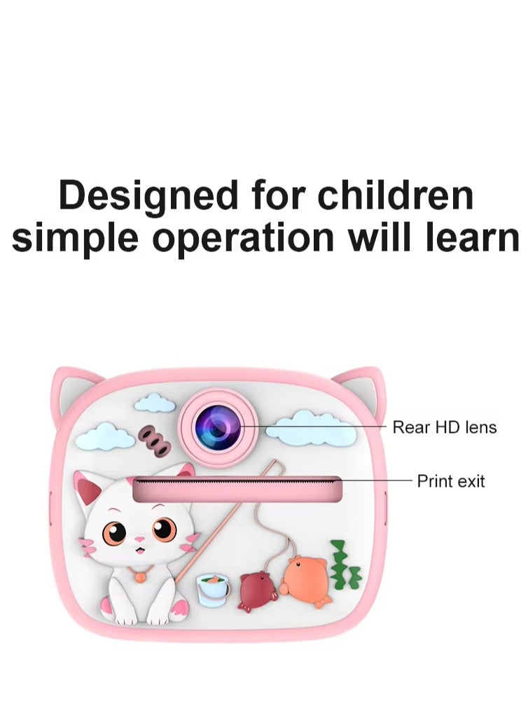 BlueFire 1080P HD 2.4 Inch Screen Mini Photo Printer – Portable Zero Ink Instant Print Camera for Kids, 2400W Pixels, 1300mAh Battery (2000 Photos per Charge), Video Recording, Photo Sticker & Filter, Multi-Scene Modes - Image 3