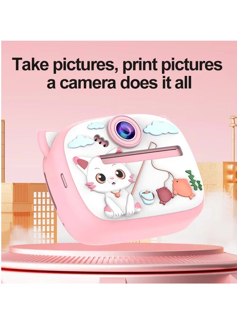 BlueFire 1080P HD 2.4 Inch Screen Mini Photo Printer – Portable Zero Ink Instant Print Camera for Kids, 2400W Pixels, 1300mAh Battery (2000 Photos per Charge), Video Recording, Photo Sticker & Filter, Multi-Scene Modes - Image 4