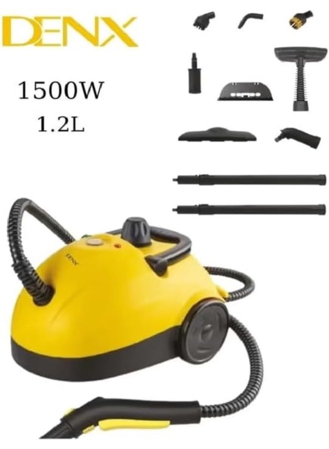DENX Steam Cleaner, 1500W, 1.2L Water Tank Capacity | Deep Cleaning, Sanitizes Home, Multiple Attachments - DX2914 - Image 2