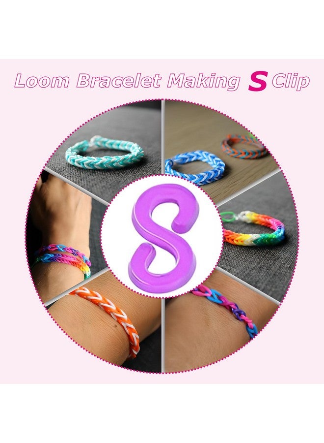 MEDA 1000+ PCS S Clips Rubber Band Bracelet Clips for Loom Bracelets - Colorful S Clips, DIY Friendship Bracelet Making Kit for Kids -(Multi s-Clips) - Image 4