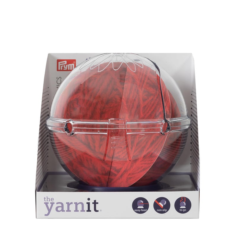 Prym Yarnit Travel Yarn Holder for Knitting & Crochet – Prevents Tangles with Two Yarn Channels, Shoulder Strap, Non-Slip Base & Hidden Storage - Image 1