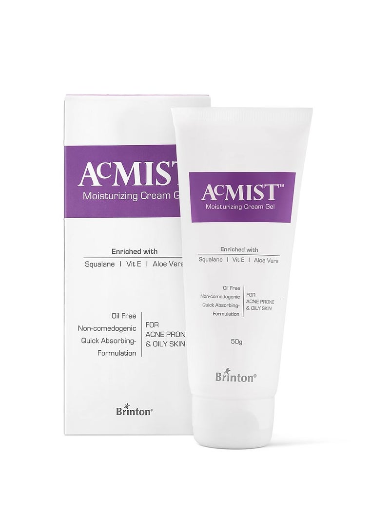 Brinton Brinton AcMist Moisturizing Cream Gel for Acne Prone and Oily Skin, Skin Cream, Moisture Cream, Moisturizing Cream, Dry Skin Cream, Skin Care Cream, 50 g x Pack of 2  - Image 2