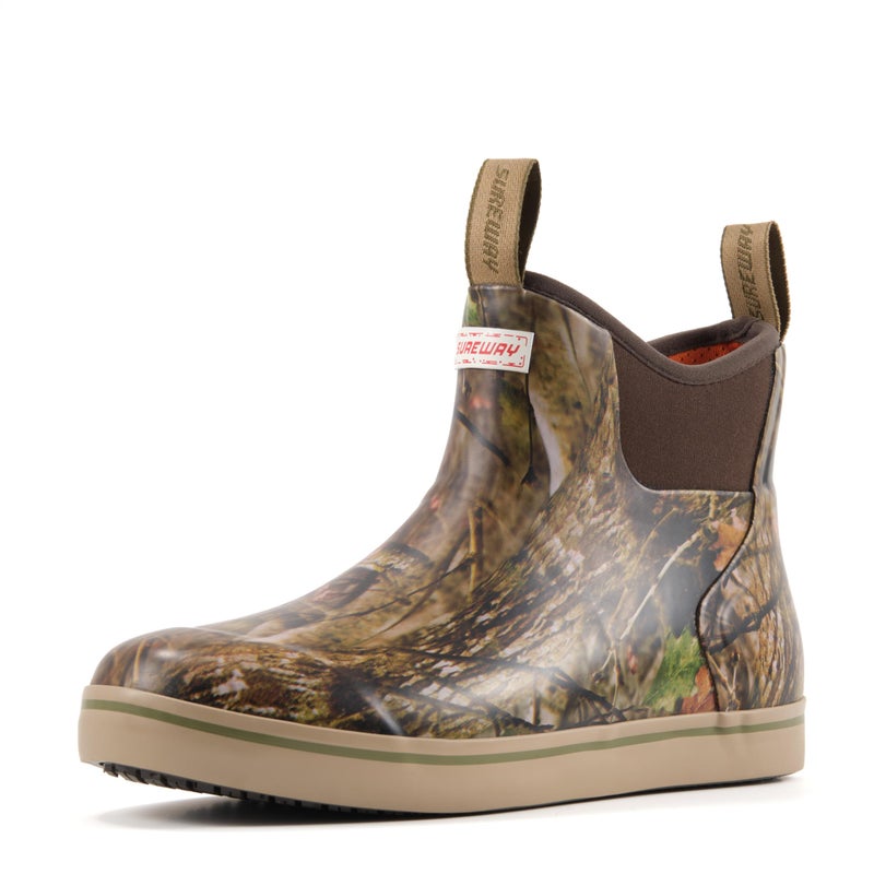 SUREWAY Men's Ankle Fishing Deck Boots for Men-Waterproof,Professional Non-Slip Soles for Wet Slippery Surface,Neoprene Rubber Rain Boot/Shoes for Hunting Boating Gardening,New Camo,Size 9 - Image 1