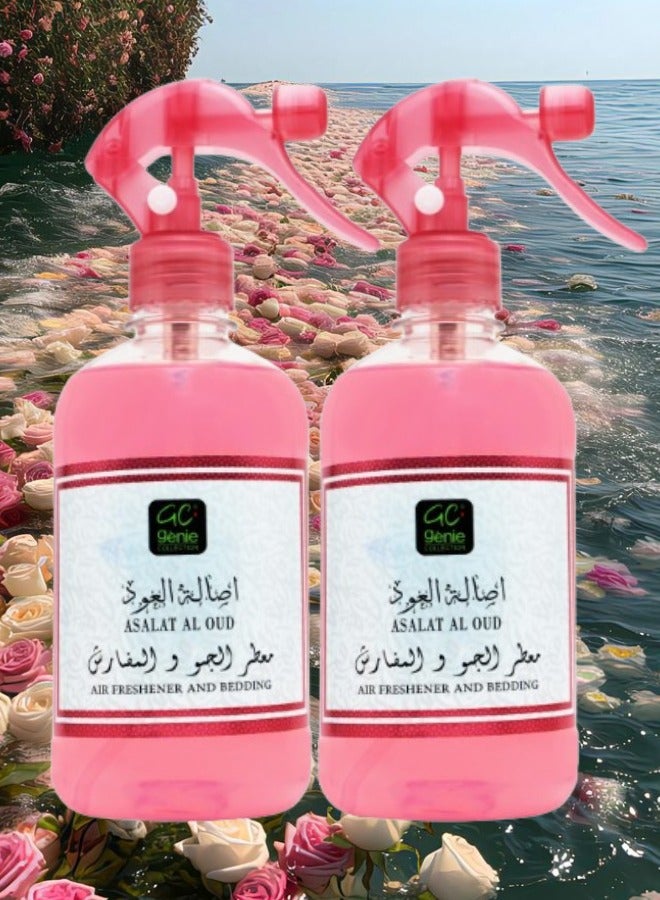 Genie Collection 2 Pieces Asalat Al Oud air freshener 500ML - Image 1