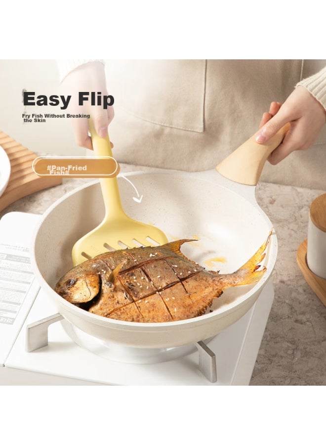 COOKER KING Chuidahuang Silicone Spatula, For Yuzi Shao, Specialized For Frying Eggs And Pancakes, Off-white  - Image 5
