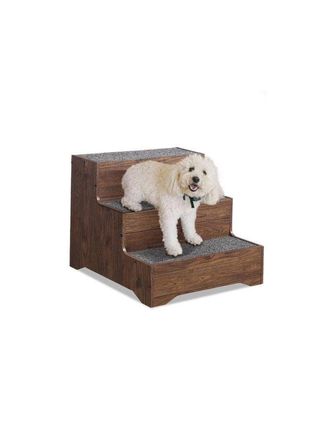 beeNbkks Furniture Style Dog Stairs, Pet Steps for Small Dogs and Cats, Wooden Non-Slip Pet Ladder for Old Injured Pets to Reach Couch Sofa High Bed - Image 1