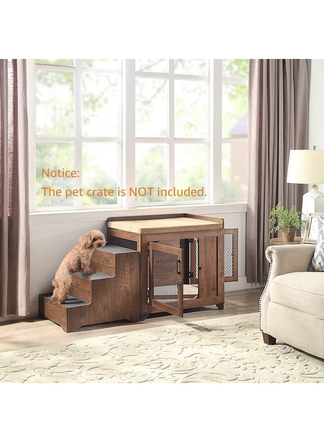 beeNbkks Furniture Style Dog Stairs, Pet Steps for Small Dogs and Cats, Wooden Non-Slip Pet Ladder for Old Injured Pets to Reach Couch Sofa High Bed - Image 3