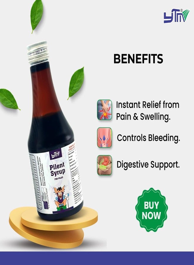 YTM Pilent Ayurvedic Syrup 200ml | Relief from Piles - Image 2