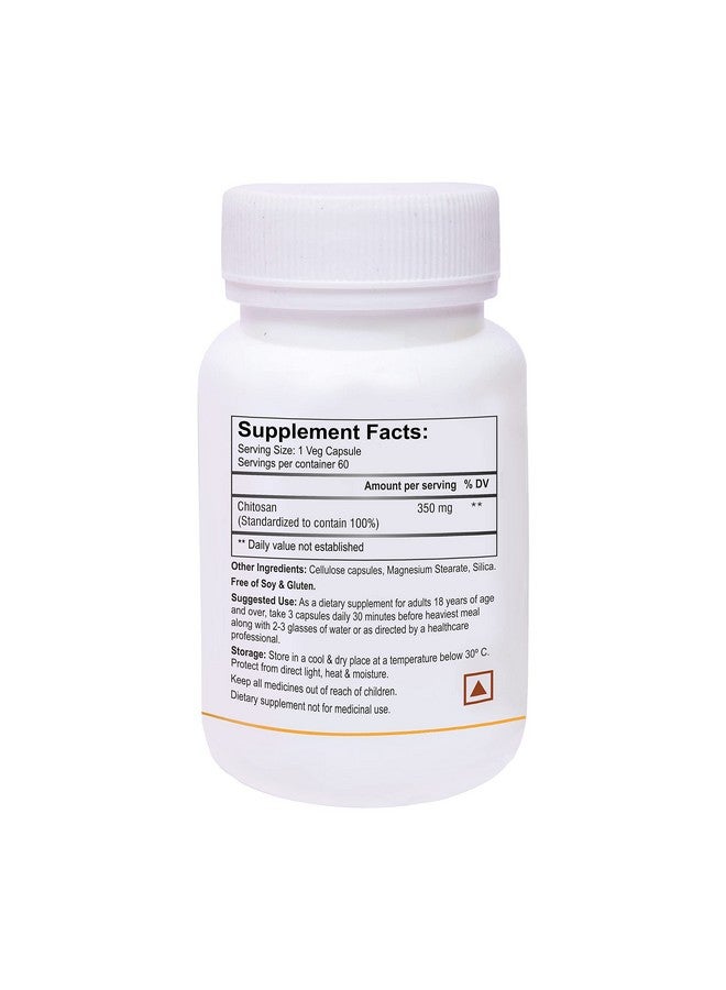 Biotrex Nutraceuticals Chitosan 350mg - 60 Capsules - Image 2