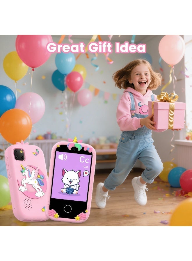 Ump Kids Smart Phone Toys for Kids, Mini Smart Phone Toys, Kids Camera with 1080P Dual Camera, Educational Toy,2.8 Inch Touchscreen, 18 Educational Games, Music Player, Video Recorder, with Protective Case, Toys Gift for Kids,Birthday Gift(32GB) - Image 3