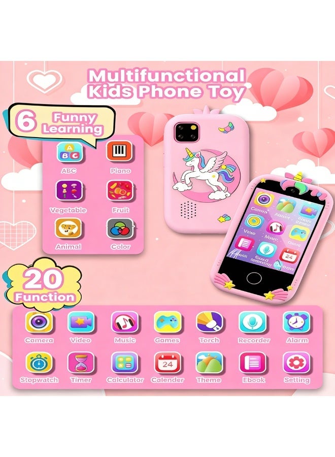 Ump Kids Smart Phone Toys for Kids, Mini Smart Phone Toys, Kids Camera with 1080P Dual Camera, Educational Toy,2.8 Inch Touchscreen, 18 Educational Games, Music Player, Video Recorder, with Protective Case, Toys Gift for Kids,Birthday Gift(32GB) - Image 4