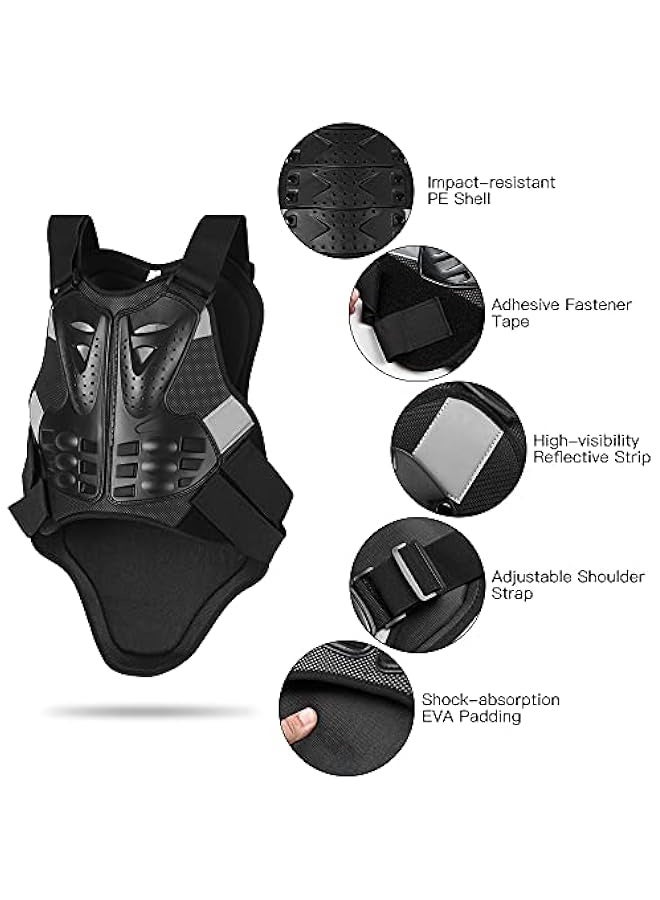 Sulaite armor vest Men Motorcycle Armor Vest Body Chest Spine Back Protector Protective Jacket for Cycling Skating Skiing Skateding - Image 2