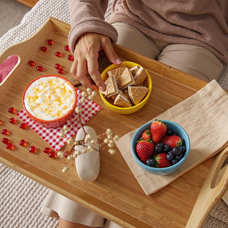 Sweese Porcelain Bouillon Cups - 8 Ounce Dessert Bowls - Set of 6  Multicolor  Hot Assorted Colors - Image 4