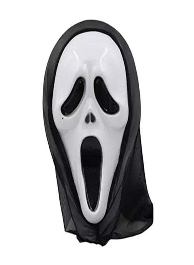 PartyFlex Mask for Men Horror Skull Cosplay Masks Funny Scary Horror Full Face Mask for Costume Prank Party Halloween Holi Function Drama competition (ghost mask) - Image 4