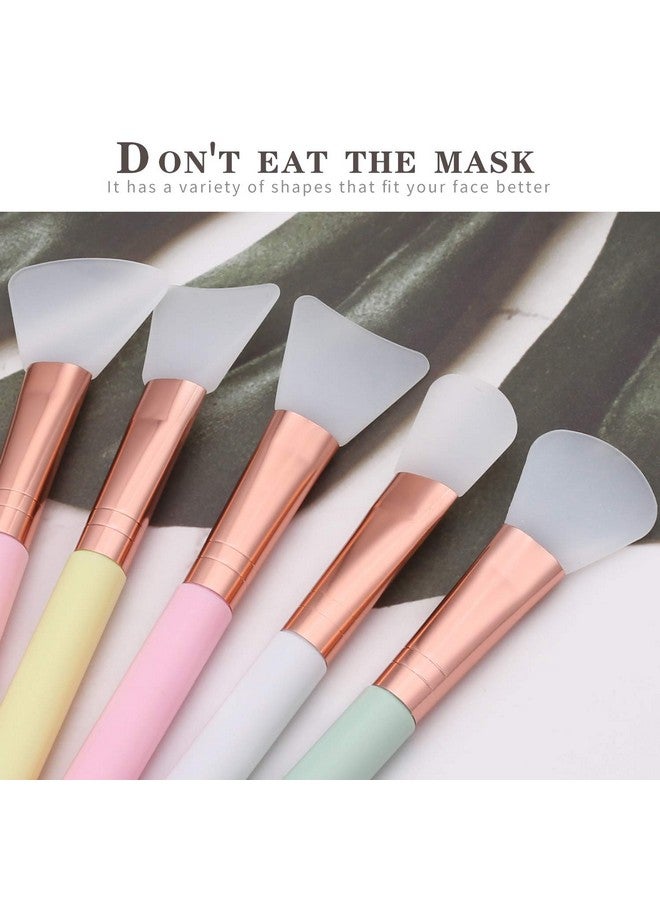 Elisel 5Pcs Silicone Face Mask Brushes Flexible Facial Mud Mask Applicator Brush For Applying Facial Masksleeping Mask Clay Maskbody Lotion Mask Beauty Tools Makeup Brushes Applicator (Style 1) - Image 5
