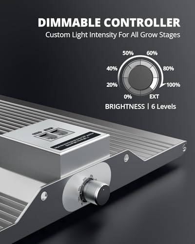 VIPARSPECTRA XS1000 Led Grow Light Compatible with Samsung LM301H High PPFD, Dimmable High Efficiency Grow Lights for Indoor Plants, Full Spectrum Daisy Chain Plant Light for 2x2/ 3x3 Grow Tent - Image 5