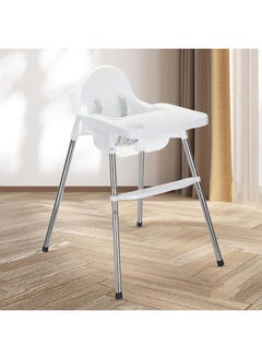 2-In-1 Baby High Chair With Removable Tray, Adjustable Height, 3 Point Safety Belt, 6 Months To 3 Years